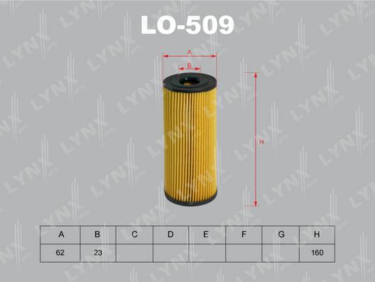 LYNXauto LO-509 - Масляний фільтр autozip.com.ua