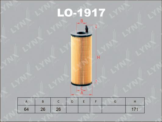 LYNXauto LO-1917 - Масляний фільтр autozip.com.ua