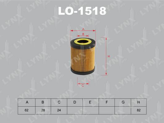 LYNXauto LO-1518 - Масляний фільтр autozip.com.ua