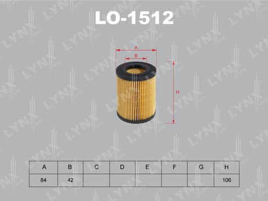 LYNXauto LO-1512 - Масляний фільтр autozip.com.ua