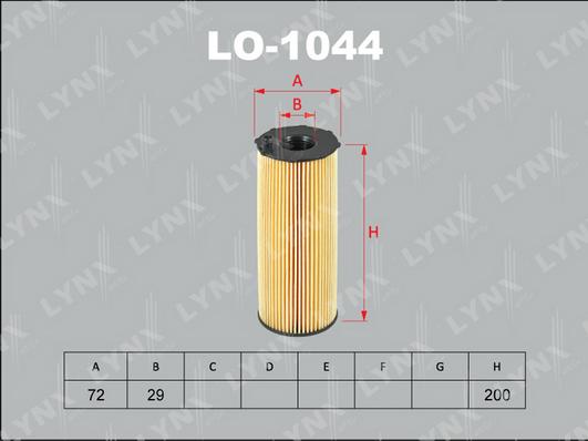 LYNXauto LO-1044 - Масляний фільтр autozip.com.ua