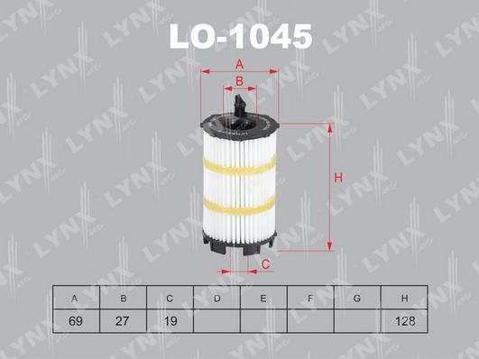 LYNXauto LO-1045 - Масляний фільтр autozip.com.ua