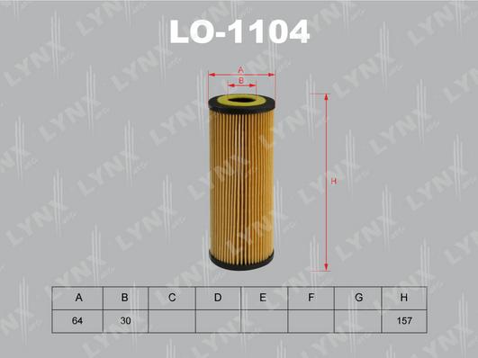 LYNXauto LO-1104 - Масляний фільтр autozip.com.ua