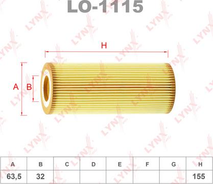 LYNXauto LO-1115 - Масляний фільтр autozip.com.ua