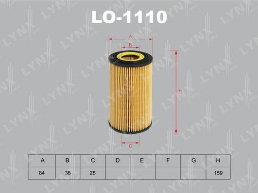 LYNXauto LO-1110 - Масляний фільтр autozip.com.ua