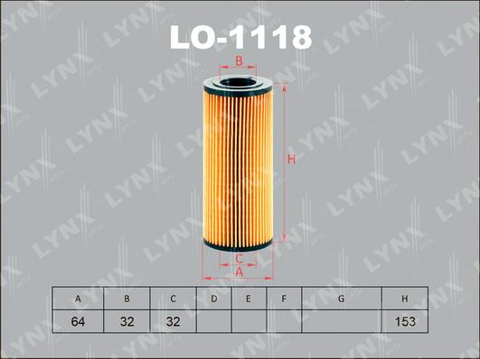 LYNXauto LO-1118 - Масляний фільтр autozip.com.ua