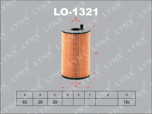 LYNXauto LO-1321 - Масляний фільтр autozip.com.ua