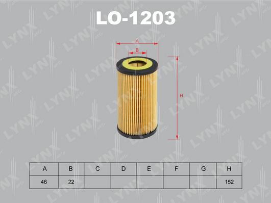 LYNXauto LO-1203 - Масляний фільтр autozip.com.ua