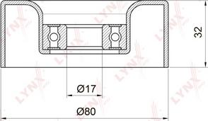 LYNXauto PB-5011 - Паразитний / провідний ролик, поліклиновий ремінь autozip.com.ua
