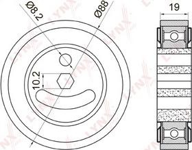LYNXauto PB-5025 - Паразитний / провідний ролик, поліклиновий ремінь autozip.com.ua