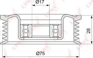 LYNXauto PB-5144 - Паразитний / провідний ролик, поліклиновий ремінь autozip.com.ua