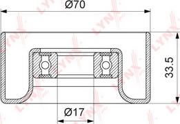 LYNXauto PB-5123 - Паразитний / провідний ролик, поліклиновий ремінь autozip.com.ua