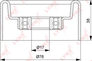 LYNXauto PB-5127 - Паразитний / провідний ролик, поліклиновий ремінь autozip.com.ua