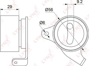 LYNXauto PB-1068 - Натяжна ролик, ремінь ГРМ autozip.com.ua