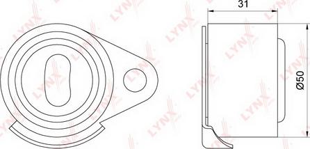 LYNXauto PB-1088 - Натяжна ролик, ремінь ГРМ autozip.com.ua