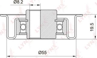 LYNXauto PB-1035 - Натяжна ролик, ремінь ГРМ autozip.com.ua