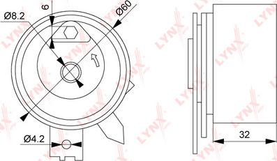 LYNXauto PB-1191 - Натяжна ролик, ремінь ГРМ autozip.com.ua