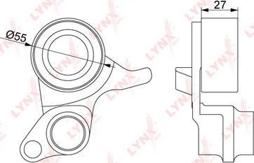 LYNXauto PB-1103 - Натяжна ролик, ремінь ГРМ autozip.com.ua
