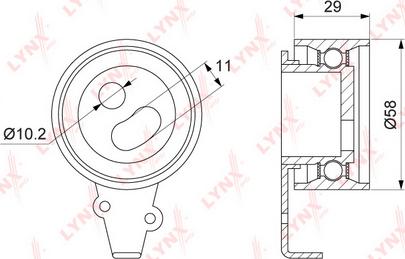 LYNXauto PB-1272 - Натяжна ролик, ремінь ГРМ autozip.com.ua