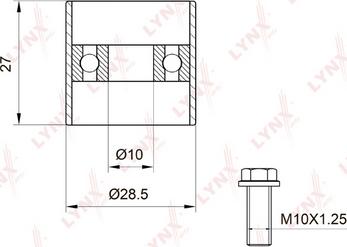 LYNXauto PB-3003 - Паразитний / Провідний ролик, зубчастий ремінь autozip.com.ua