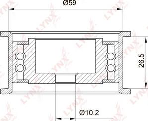 LYNXauto PB-3002 - Паразитний / Провідний ролик, зубчастий ремінь autozip.com.ua