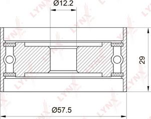 LYNXauto PB-3039 - Натяжна ролик, ремінь ГРМ autozip.com.ua