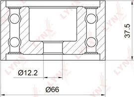 LYNXauto PB-3037 - Паразитний / Провідний ролик, зубчастий ремінь autozip.com.ua