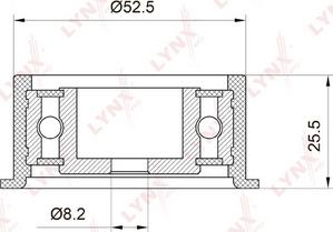 LYNXauto PB-3023 - Паразитний / Провідний ролик, зубчастий ремінь autozip.com.ua