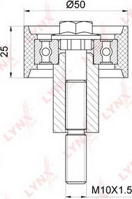 LYNXauto PB-3152 - Паразитний / Провідний ролик, зубчастий ремінь autozip.com.ua