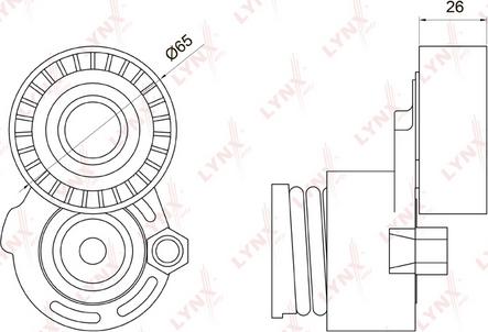 LYNXauto PT-3035 - Натягувач ременя, клинові зуб. autozip.com.ua