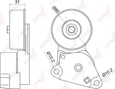 LYNXauto PT-3023 - Натягувач ременя, клинові зуб. autozip.com.ua