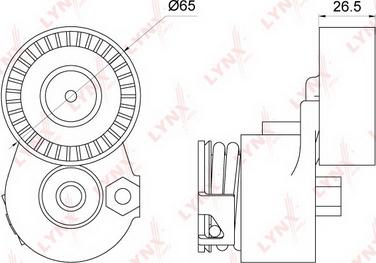 LYNXauto PT-3138 - Натягувач ременя, клинові зуб. autozip.com.ua