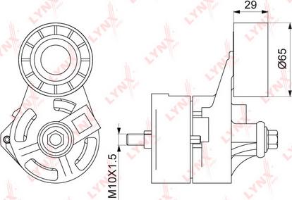 LYNXauto PT-3255 - Натягувач ременя, клинові зуб. autozip.com.ua