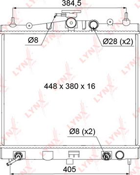 LYNXauto RB-1102 - Радіатор, охолодження двигуна autozip.com.ua