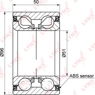 LYNXauto WB-1207 - Комплект підшипника маточини колеса autozip.com.ua