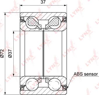 LYNXauto WB-1289 - Комплект підшипника маточини колеса autozip.com.ua