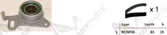 Mabyparts OBK010494 - Комплект ременя ГРМ autozip.com.ua