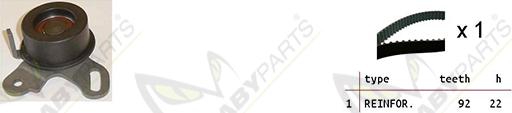 Mabyparts OBK010491 - Комплект ременя ГРМ autozip.com.ua