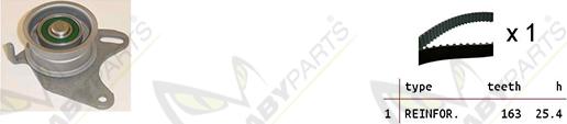 Mabyparts OBK010497 - Комплект ременя ГРМ autozip.com.ua