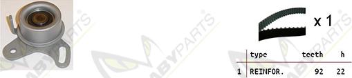 Mabyparts OBK010440 - Комплект ременя ГРМ autozip.com.ua