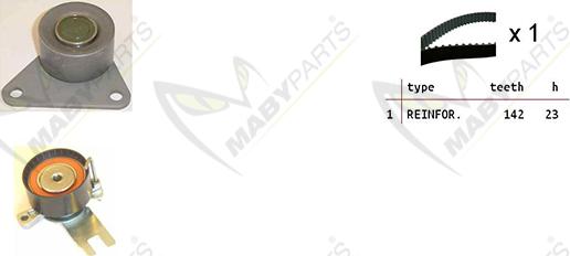 Mabyparts OBK010448 - Комплект ременя ГРМ autozip.com.ua