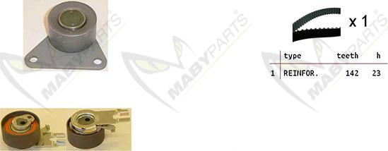 Mabyparts OBK010447 - Комплект ременя ГРМ autozip.com.ua