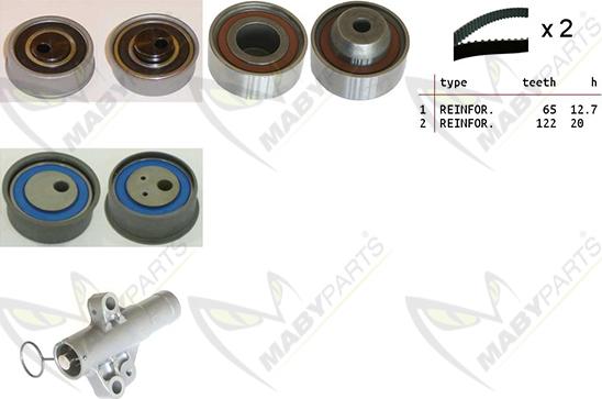 Mabyparts OBK010458 - Комплект ременя ГРМ autozip.com.ua