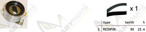 Mabyparts OBK010453 - Комплект ременя ГРМ autozip.com.ua