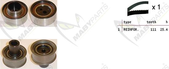 Mabyparts OBK010469 - Комплект ременя ГРМ autozip.com.ua