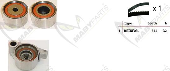 Mabyparts OBK010466 - Комплект ременя ГРМ autozip.com.ua