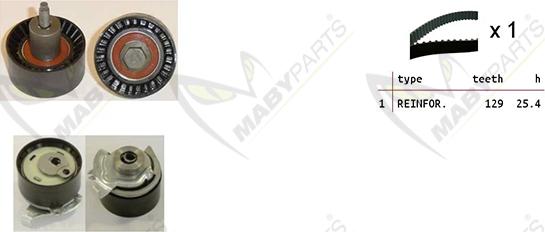 Mabyparts OBK010468 - Комплект ременя ГРМ autozip.com.ua