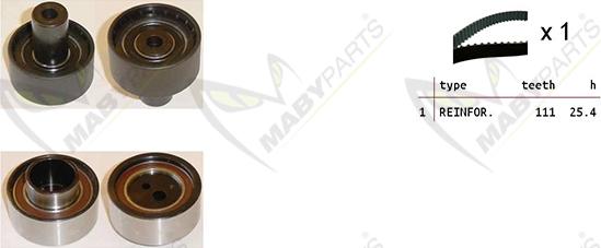 Mabyparts OBK010409 - Комплект ременя ГРМ autozip.com.ua