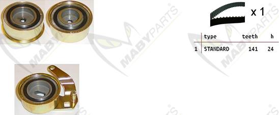 Mabyparts OBK010401 - Комплект ременя ГРМ autozip.com.ua