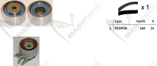 Mabyparts OBK010418 - Комплект ременя ГРМ autozip.com.ua